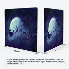 Aperturee - Aperturee Santa Dark Cloud Moon Christmas Pillow Cover Backdrop