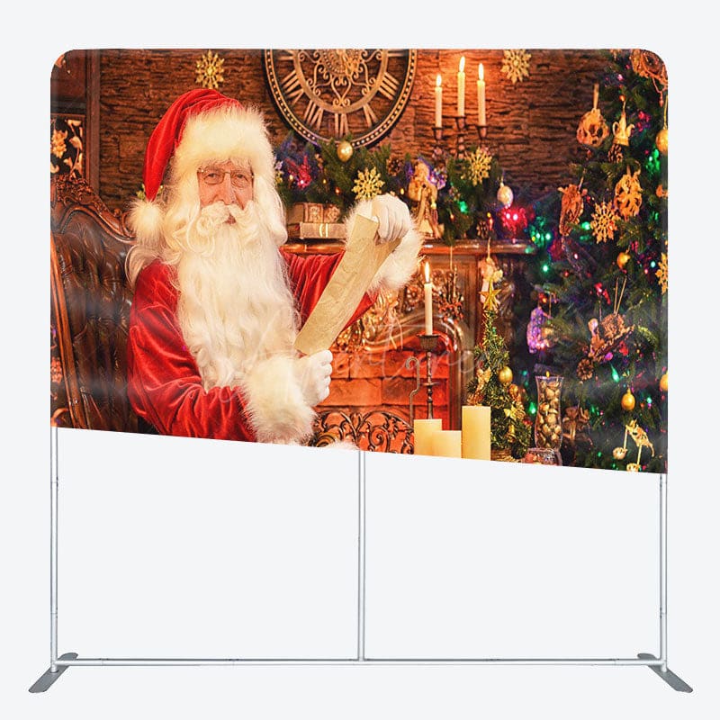 Aperturee - Aperturee Santa Reading Letter Christmas Pillow Cover Backdrop