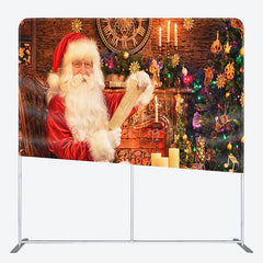 Aperturee - Aperturee Santa Reading Letter Christmas Pillow Cover Backdrop