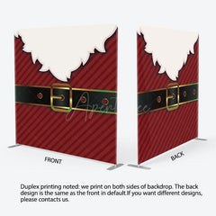 Aperturee - Aperturee Santa White Beard Christmas Tension Fabric Backdrop