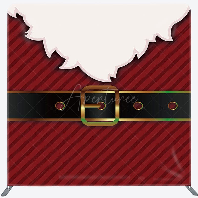 Aperturee - Aperturee Santa White Beard Christmas Tension Fabric Backdrop