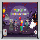 Aperturee - Aperturee Scary Halloween Ghost Custom Birthday Party Backdrop