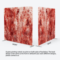 Aperturee - Aperturee Scary Red Scratches Halloween Pillow Case Backdrop