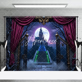 Aperturee - Aperturee Scary Wild Castle Curtaim Gate Cake Smash Backdrop