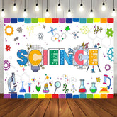 Aperturee - Aperturee Science Colorful Chemical Reagents Birthday Backdrop