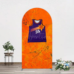 Aperturee - Aperturee Scratched Orange Purple Jersey Sports Arch Backdrop