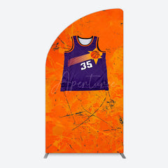 Aperturee - Aperturee Scratched Orange Purple Jersey Sports Half Moon Arch Backdrop