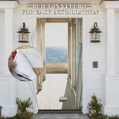 Aperturee Aperturee Seaside Corridor Natural Beach Scenery Door Cover