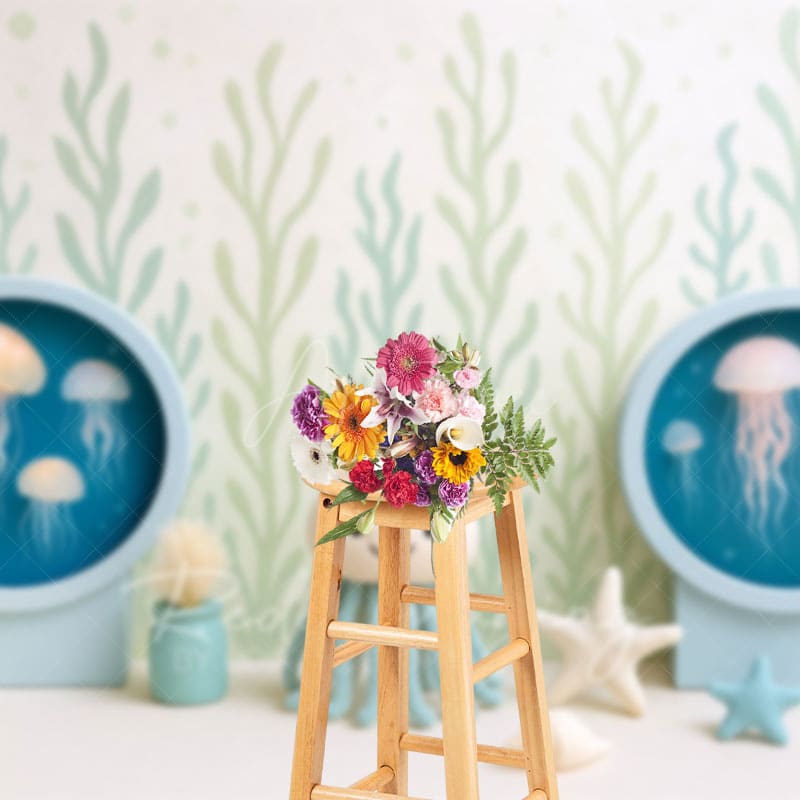 Aperturee - Aperturee Seaweed Jellyfish Under The Sea Cake Smash Backdrop