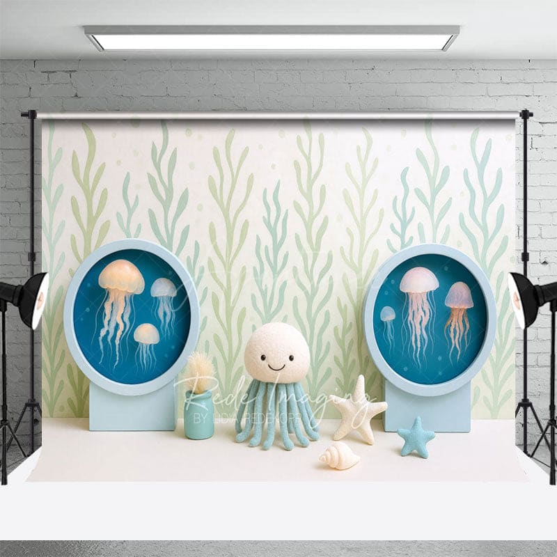 Aperturee - Aperturee Seaweed Jellyfish Under The Sea Cake Smash Backdrop