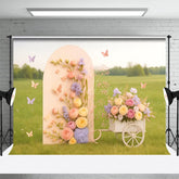 Aperturee - Aperturee Serene Sunlit Field Spring Butterfly Wedding Backdrop