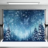 Aperturee - Aperturee Serene Winter Forest With Falling Snowy Backdrop