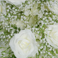Aperturee - Aperturee Set of 2 Romantic White Artificial Flower Archway