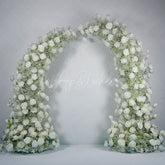 Aperturee - Aperturee Set of 2 Romantic White Artificial Flower Archway