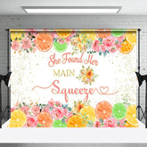 Aperturee - Aperturee She Found Her Main Squeeze Lemon Wedding Backdrop