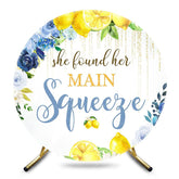 Aperturee - Aperturee She Found Her Main Squeeze Round Wedding Backdrop