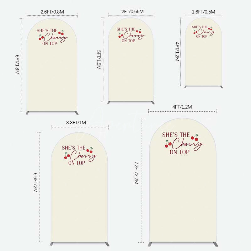 Aperturee Aperturee She Is The Cherry On Top Bridal Shower Arch Backdrop