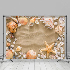 Aperturee - Aperturee Shell Beach Starfish Summer Photography Backdrop