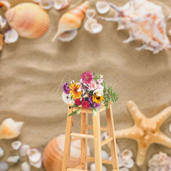Aperturee - Aperturee Shell Beach Starfish Summer Photography Backdrop