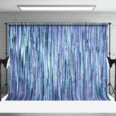 Aperturee - Aperturee Shimmering Blue Foil Fringe Party Event Backdrop