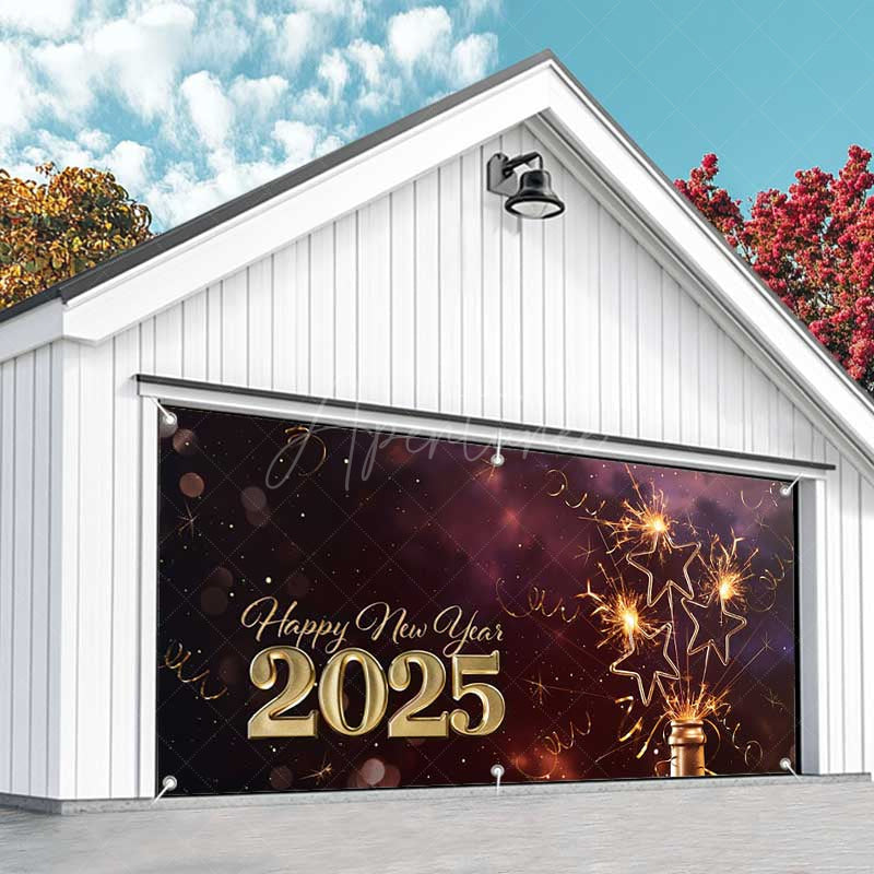 Aperturee - Aperturee Shining Star Sparks Romantic 2025 Garage Door Banner