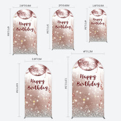 Aperturee - Aperturee Shiny Disco Balls Glitter Birthday Arch Backdrop