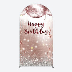 Aperturee - Aperturee Shiny Disco Balls Glitter Birthday Arch Backdrop