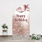 Aperturee - Aperturee Shiny Disco Balls Glitter Birthday Half Moon Arch Backdrop