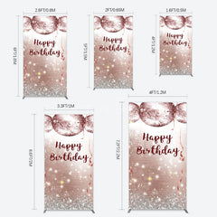 Aperturee - Aperturee Shiny Disco Balls Glitter Birthday Rectangle Backdrop