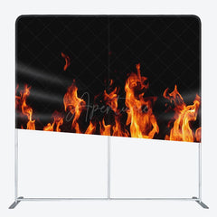 Aperturee - Aperturee Shiny Flames Dance Party Tension Fabric Backdrop