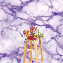 Aperturee - Aperturee Shiny Purple Grey Crack Marble Photography Backdrop
