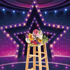 Aperturee - Aperturee Shiny Star Lights Dance Stage Photography Backdrop