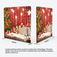 Aperturee - Aperturee Shiny Stars Christmas Tree Gift Pillow Case Backdrop