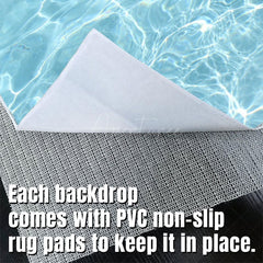Aperturee - Aperturee Shiny Summer Swimming Pool Fabric Floor Backdrop