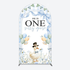 Aperturee - Aperturee Silly Goose Balloon Bow First Birthday Arch Backdrop