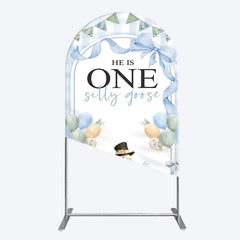 Aperturee - Aperturee Silly Goose Balloon Bow First Birthday Arch Backdrop