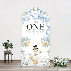 Aperturee - Aperturee Silly Goose Balloon Bow First Birthday Arch Backdrop