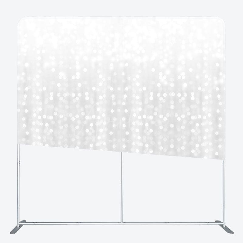 Aperturee - Aperturee Silver Bokeh Dance Party Square Double-Sided Backdrop