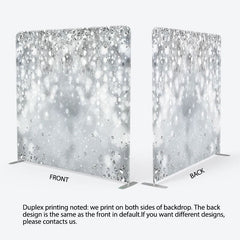 Aperturee - Aperturee Silver Diamond Glitter Party Pillow Case Backdrop