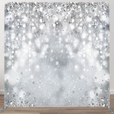Aperturee - Aperturee Silver Diamond Glitter Party Pillow Case Backdrop