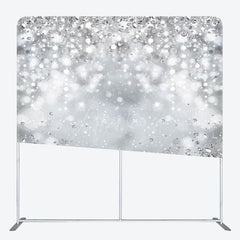 Aperturee - Aperturee Silver Diamond Glitter Party Pillow Case Backdrop