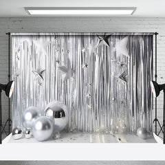 Aperturee - Aperturee Silver Disco Stage Confetti Photography Backdrop