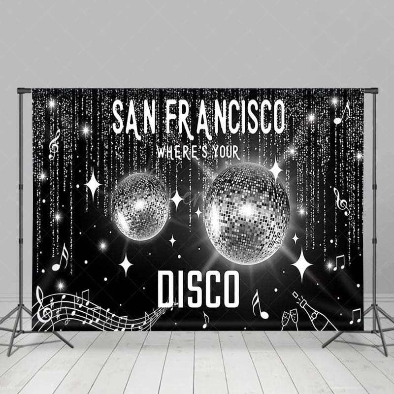 Aperturee - Aperturee Silver Glitter San Francisco Wheres Your Disco Backdrop