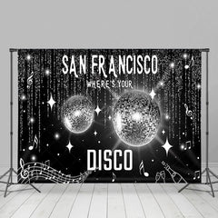 Aperturee - Aperturee Silver Glitter San Francisco Wheres Your Disco Backdrop