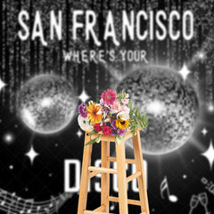 Aperturee - Aperturee Silver Glitter San Francisco Wheres Your Disco Backdrop