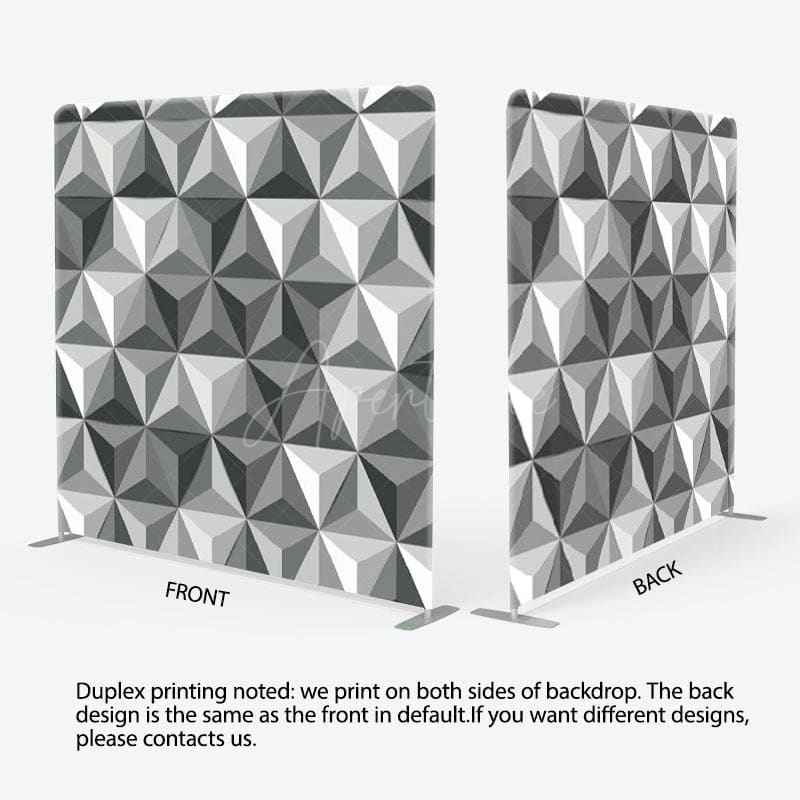 Aperturee - Aperturee Silver Regular Contrast Textured Party Backdrop Cover