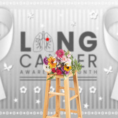 Aperturee - Aperturee Silver Ribbon Lung Cancer Awareness Month Backdrop