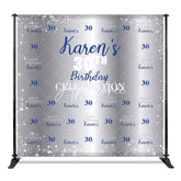 Aperturee - Aperturee Silver Step And Repeat Custom 30th Birthday Backdrop
