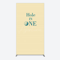 Aperturee - Aperturee Simple Beige Vibe Hole In One Birthday Rectangle Backdrop