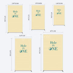 Aperturee - Aperturee Simple Beige Vibe Hole In One Birthday Rectangle Backdrop